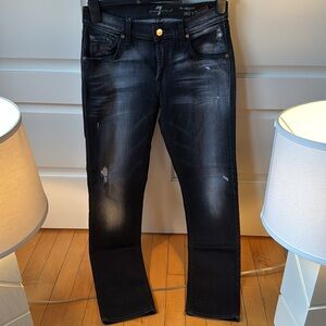 NWOT 7 For All Mankind Women's Relaxed Skinny Jeans - Dark Wash